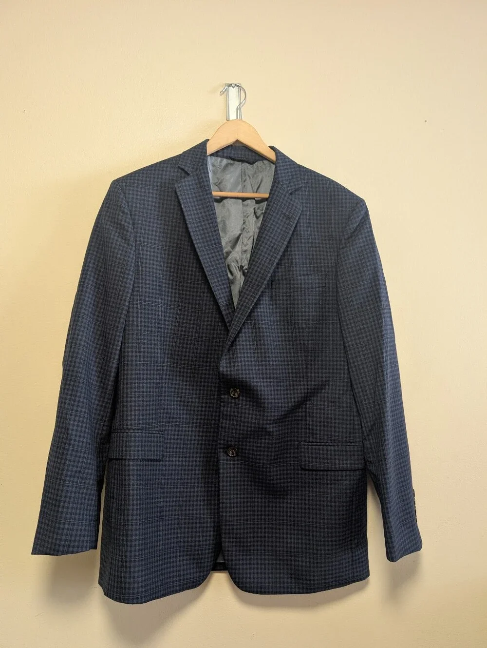Brooks Brothers Regent Fit Blue Plaid Wool Sport Coat Blazer 44R